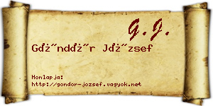 Göndör József névjegykártya