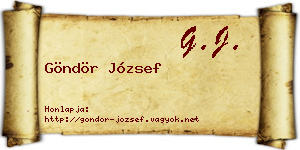 Göndör József névjegykártya