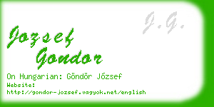 jozsef gondor business card