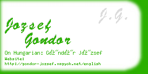 jozsef gondor business card